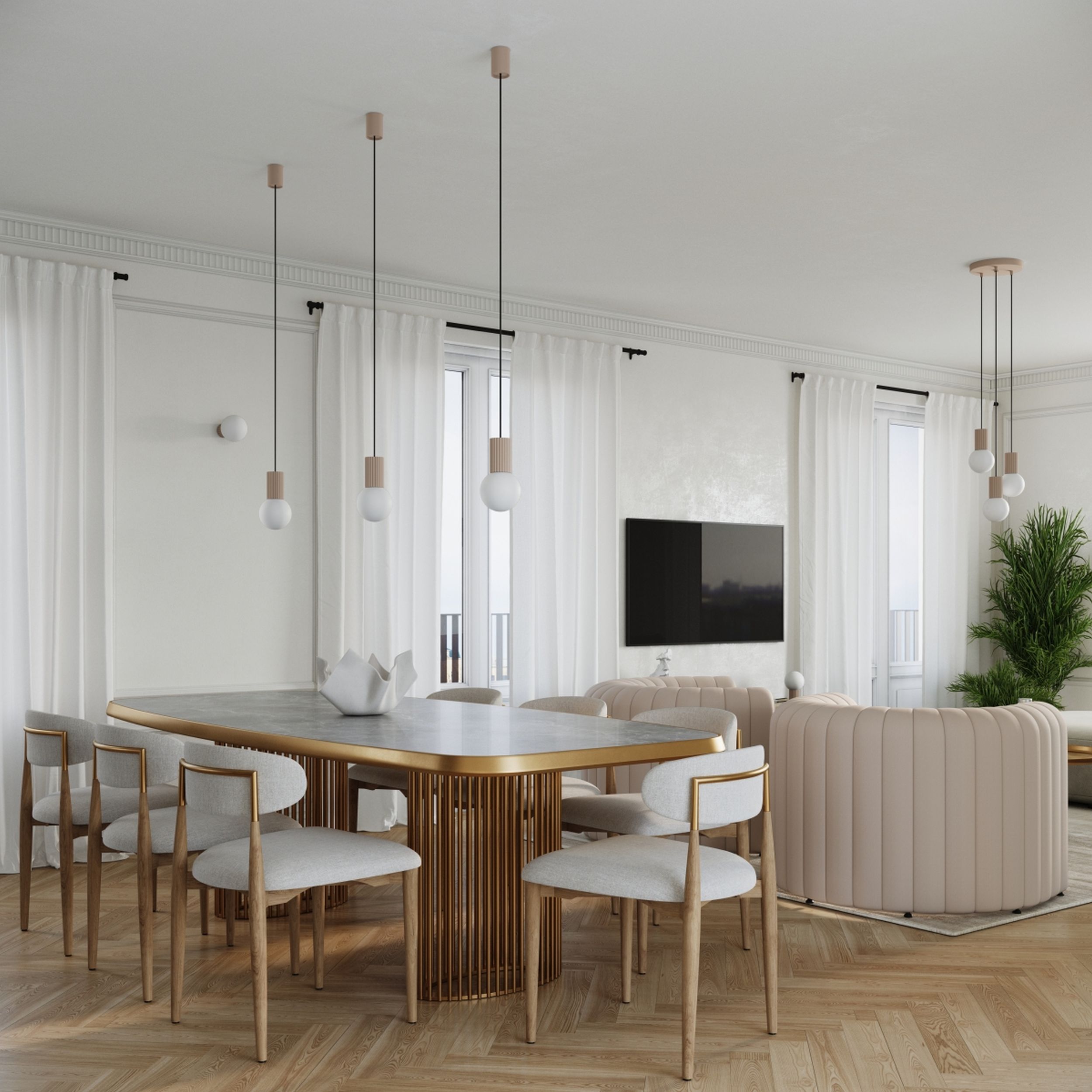 Lampa wisząca Halo 1 taupe
