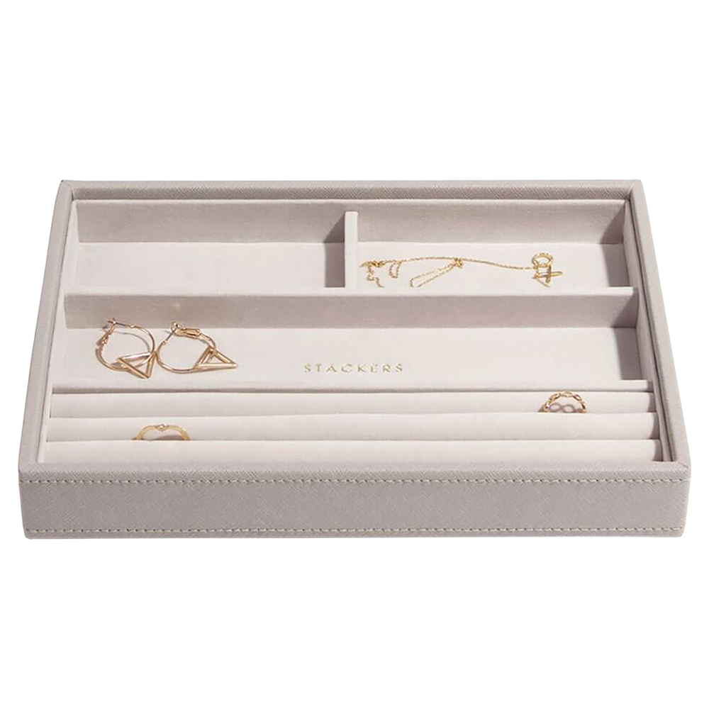 Szkatułka na biżuterię Classic Ring & Bracelet Layer szaro-brązowy - zdjęcie 1