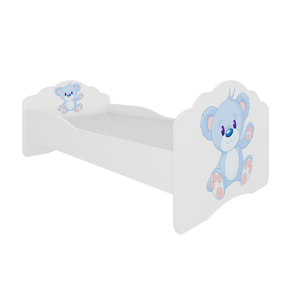 Łóżko dziecięce Sissa 160x80 cm Niebieski Miś - zdjęcie 1