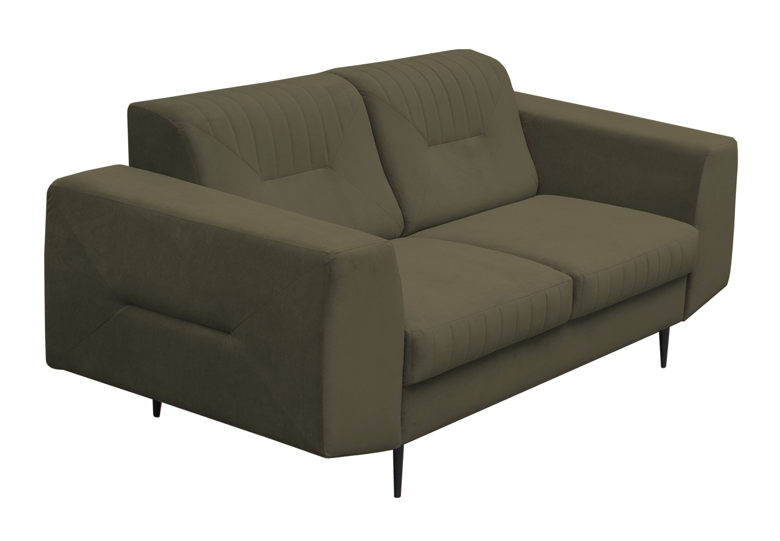 Sofa Carelle oliwkowa dwuosobowa welur  - zdjęcie 1