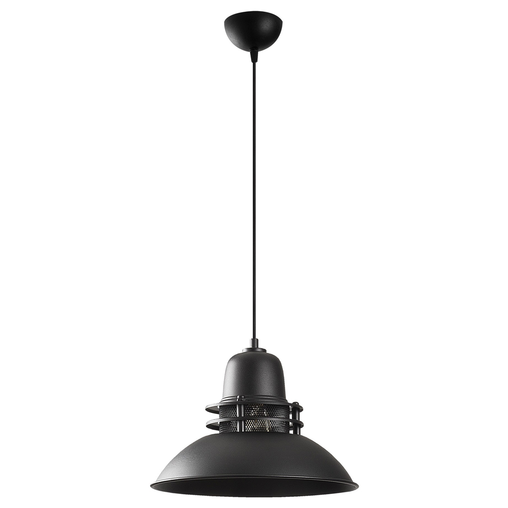 Lampa sufitowa Ardulace industrialna średnica 34 cm czarna - zdjęcie 1