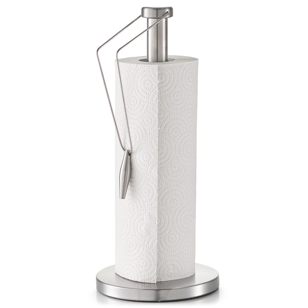 Stojak na ręcznik papierowy Mevian z klipsem ze stali - zdjęcie 1