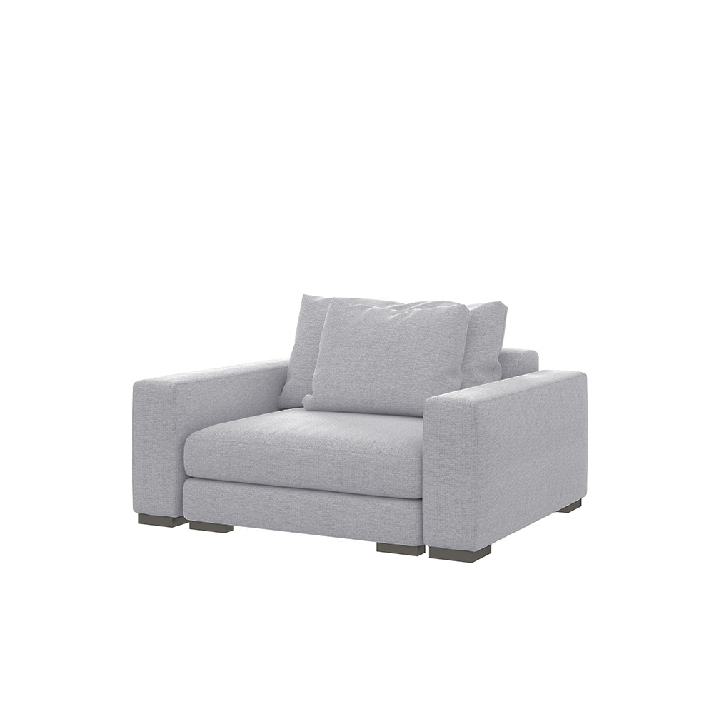 Fotel kubełkowy Mia jasnoszary w tkaninie łatwoczyszczącej - zdjęcie 1