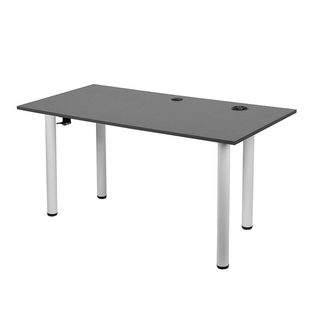 Biurko gamingowe Baqal 138x68 cm szare - zdjęcie 1