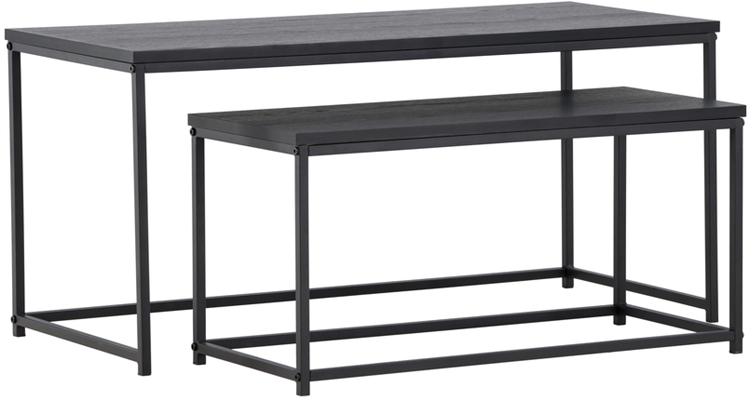 Zestaw dwóch stolików Staal czarne - zdjęcie 1