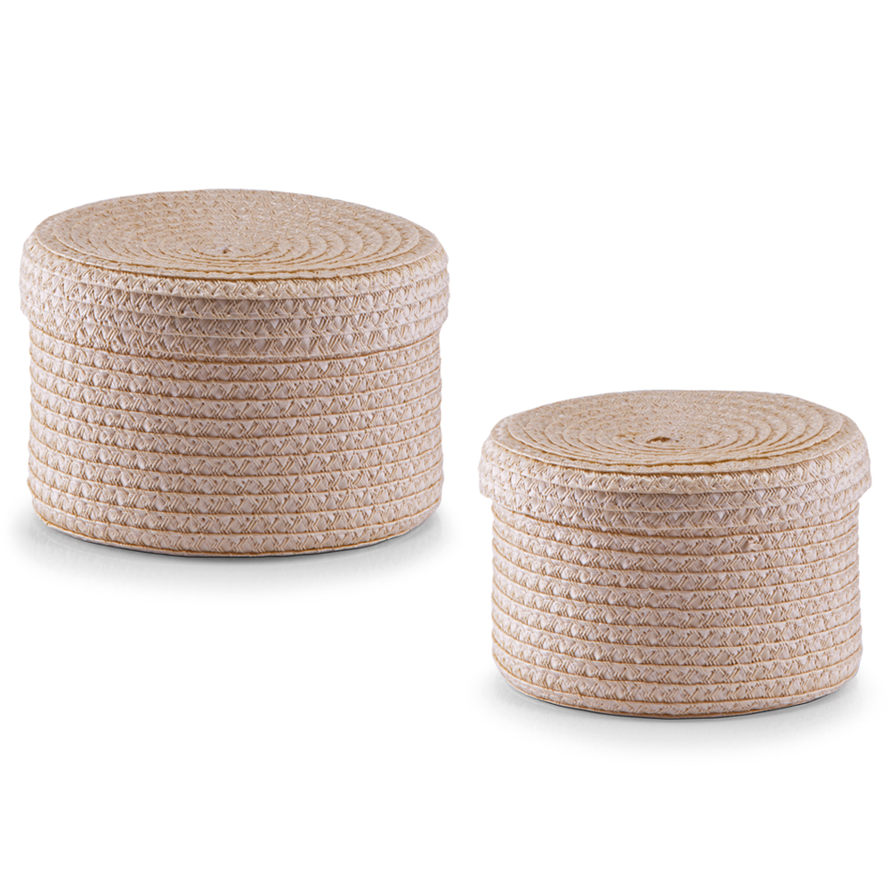 Zestaw 2 koszyków Febri z wikliny naturalny - zdjęcie 1