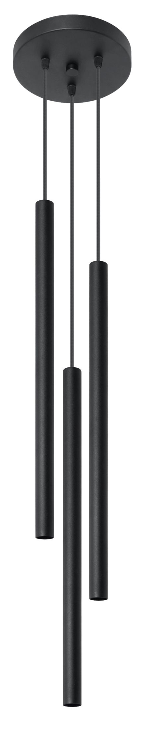 Lampa wisząca Lagga średnica 20 cm x3 czarna - zdjęcie 1