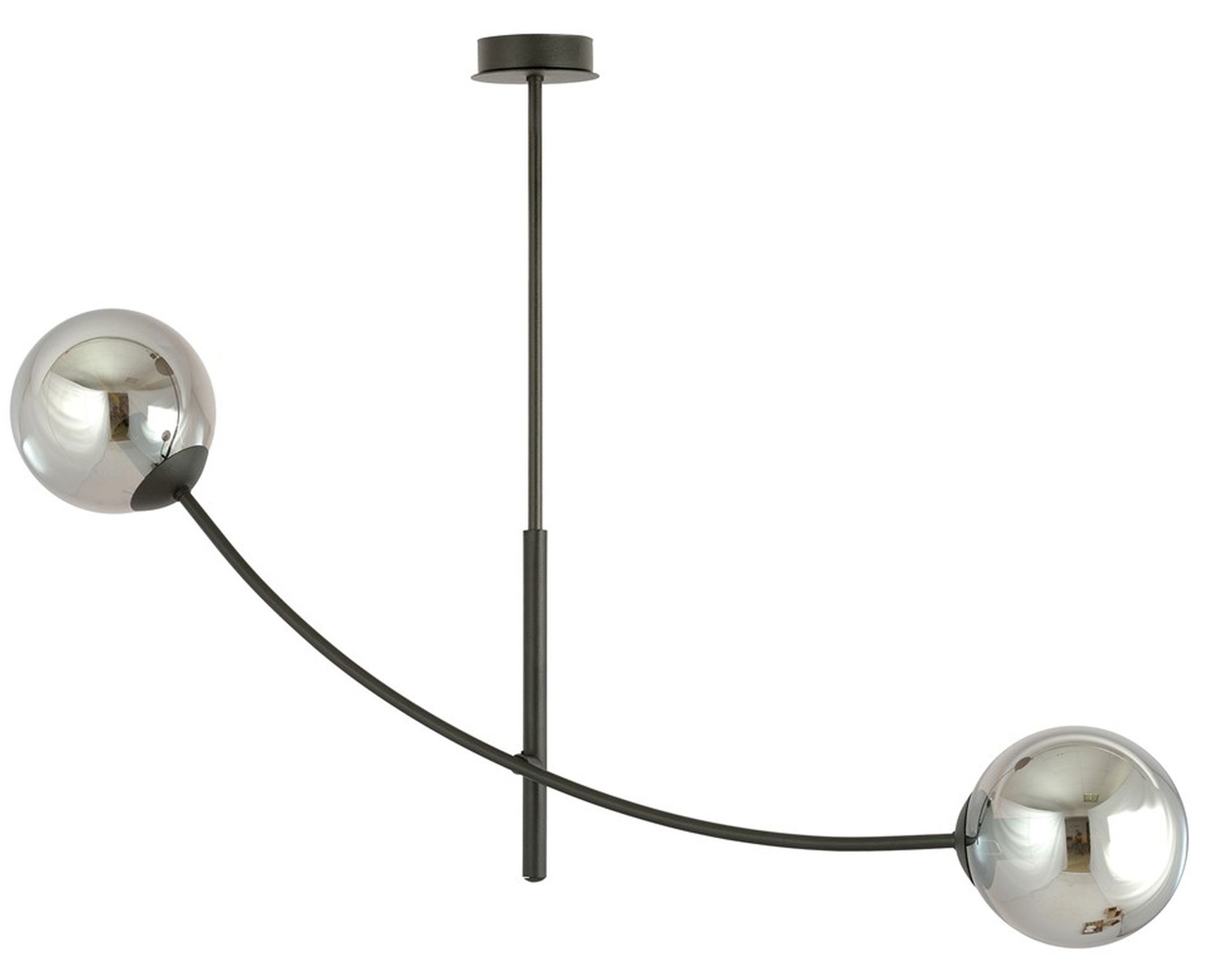Lampa sufitowa Hunter czarna z grafitowymi kloszami x2 - zdjęcie 1