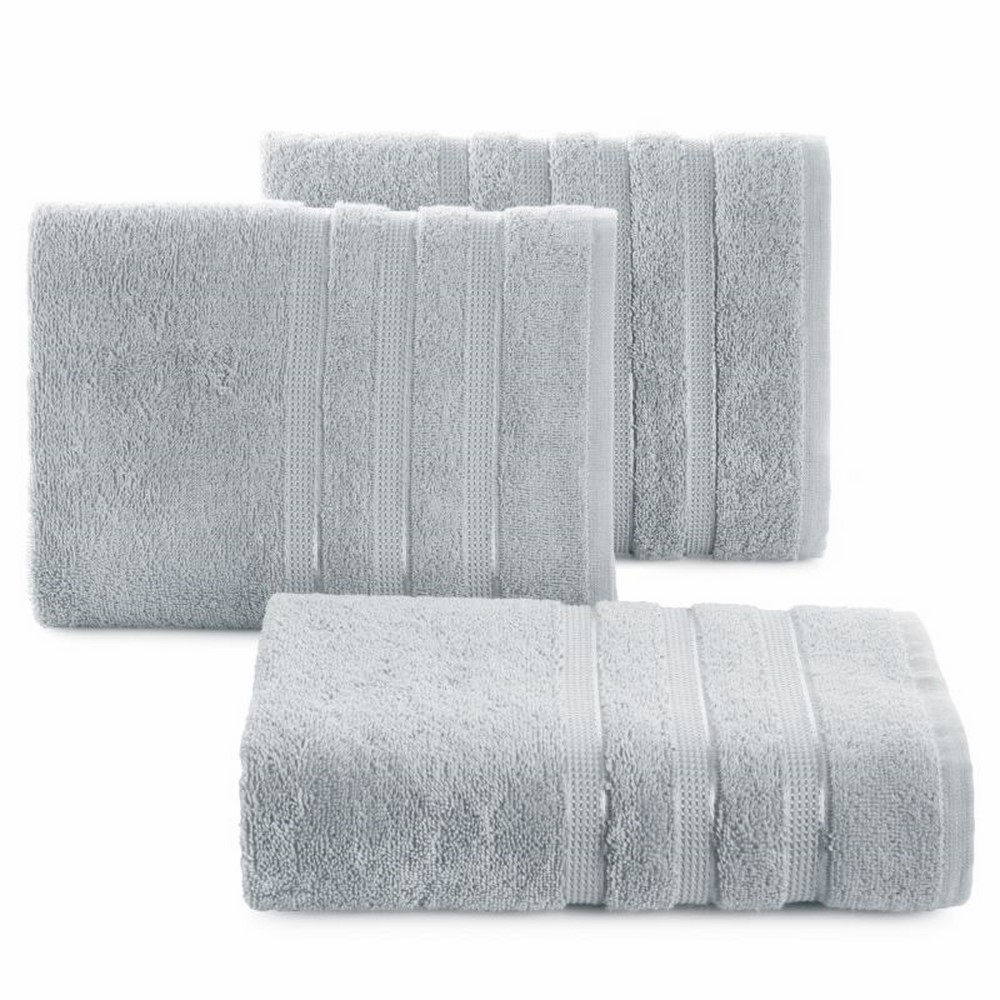 Ręcznik bawełniany Hellof srebrny - zdjęcie 1