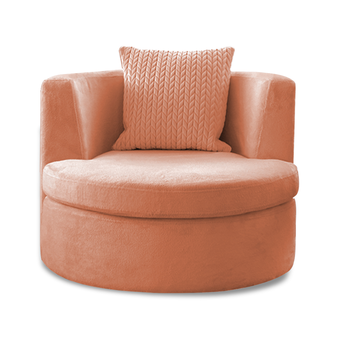 Fotel kubełkowy Tollentino miedziany - zdjęcie 1