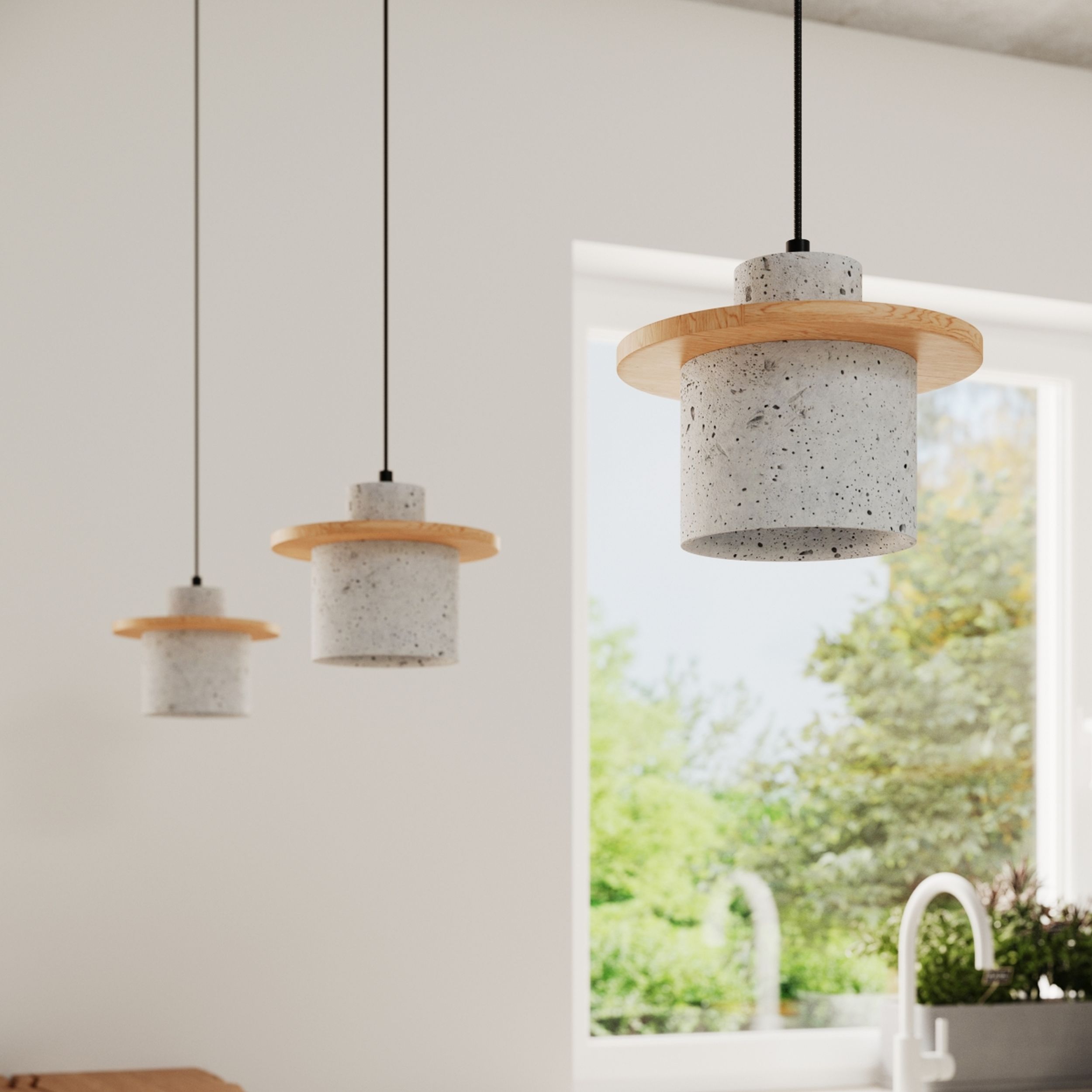 Lampa wisząca Mab beton