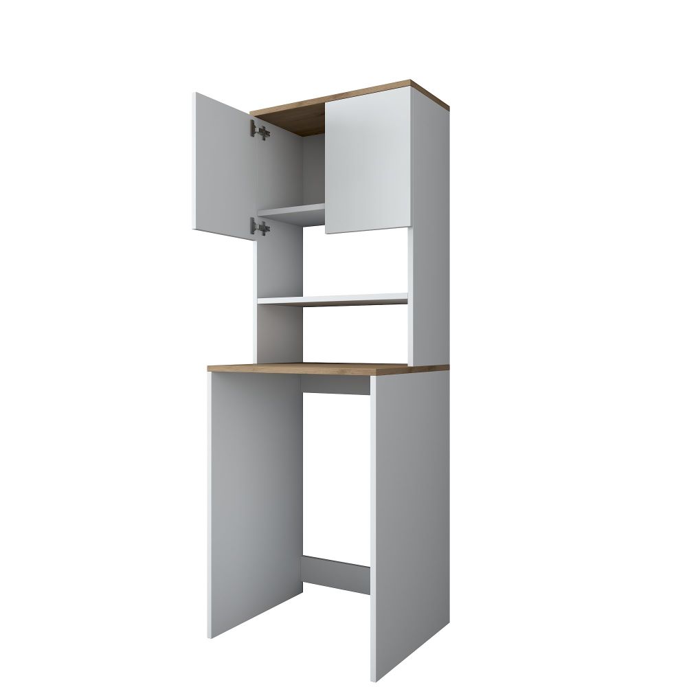 Szafka łazienkowa Kedro na pralkę z nadstawką biała - zdjęcie 1