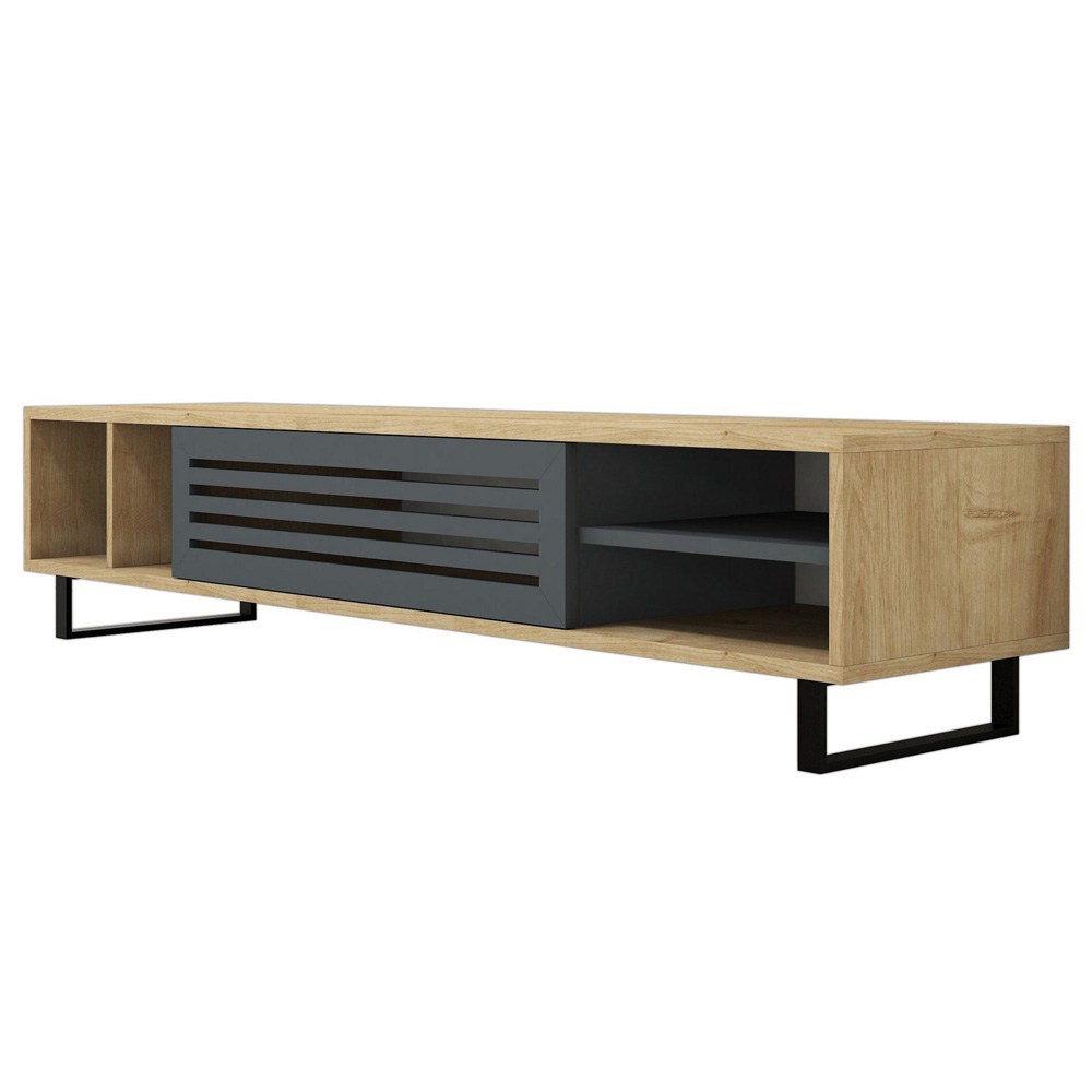 Szafka RTV Deloks antracytowy 160 cm - zdjęcie 1