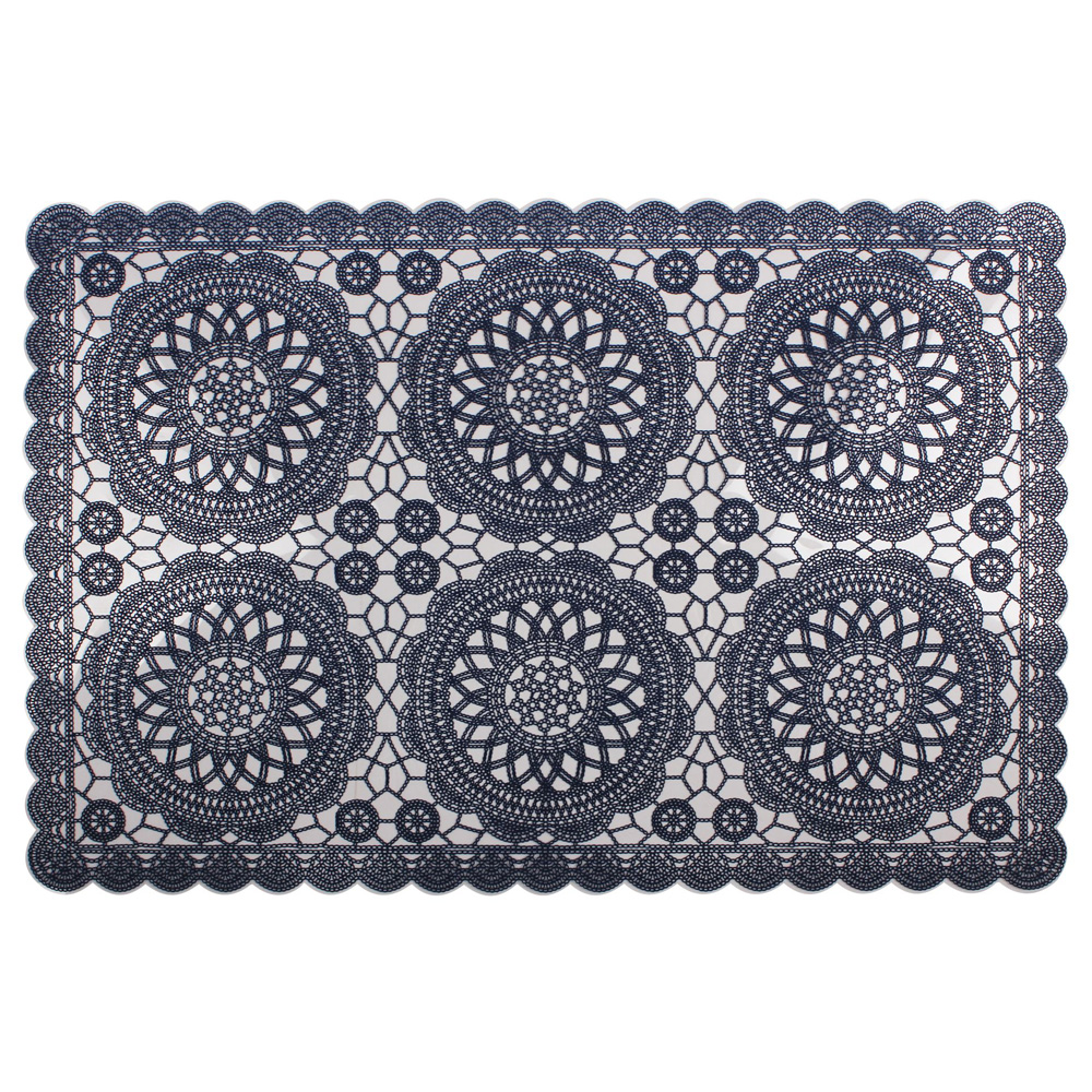 Podkładka pod talerz Makako 44,5x30 cm granatowa - zdjęcie 1