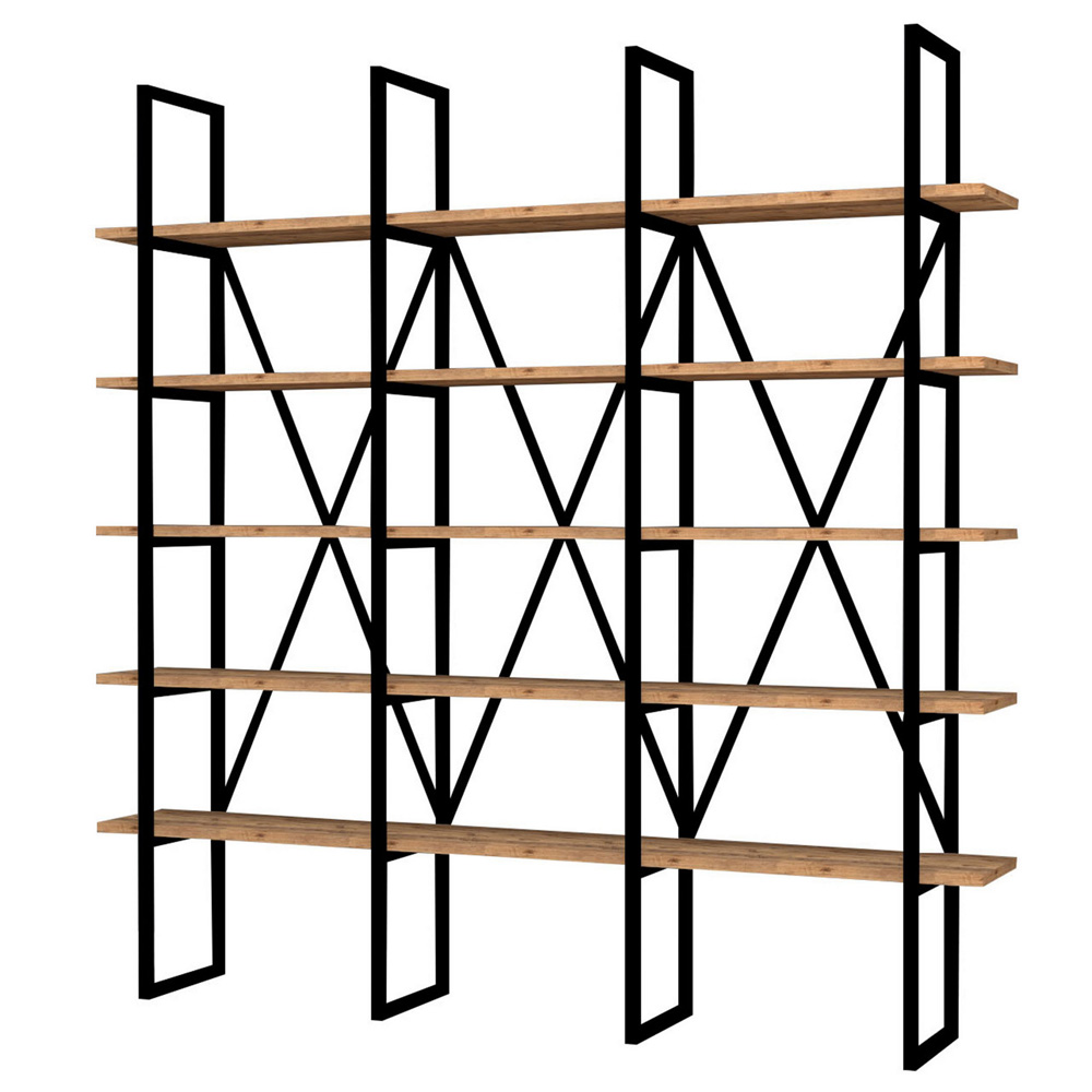 Regał metalowy Kajrone czarny - zdjęcie 1