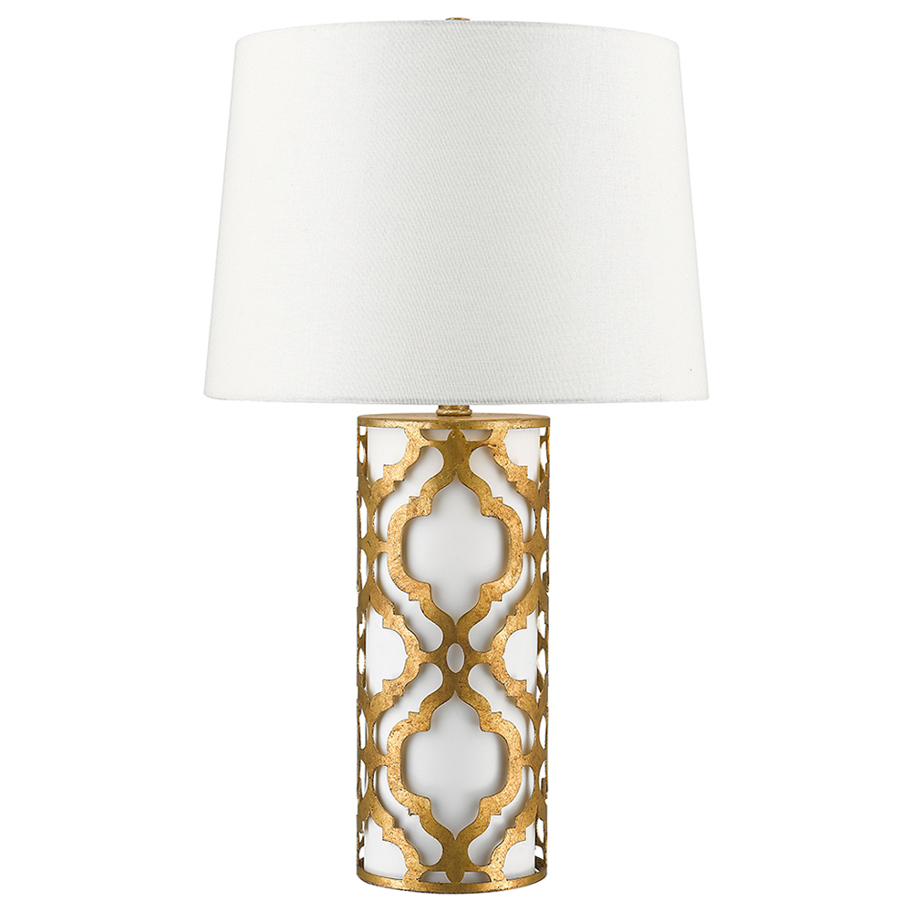Lampa stołowa Arella biała/złota - zdjęcie 1