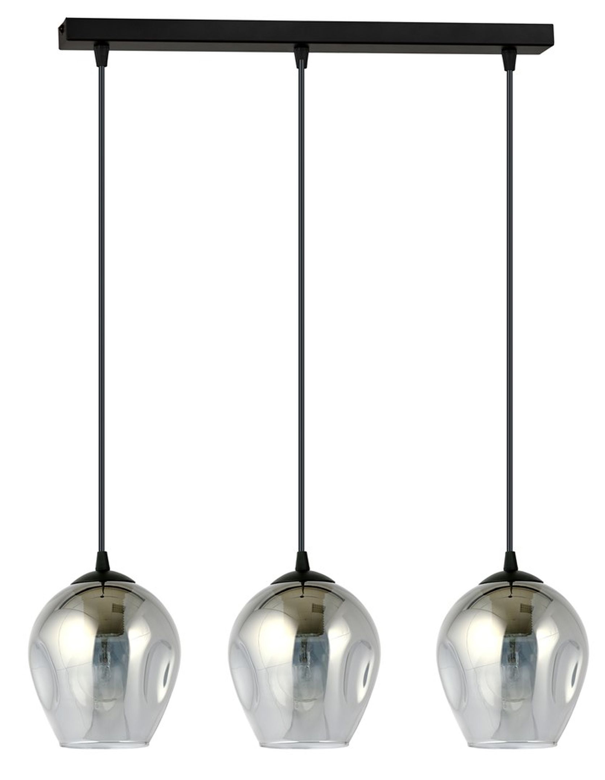 Lampa wisząca Istar czarna z grafitowymi kloszami x3 - zdjęcie 1