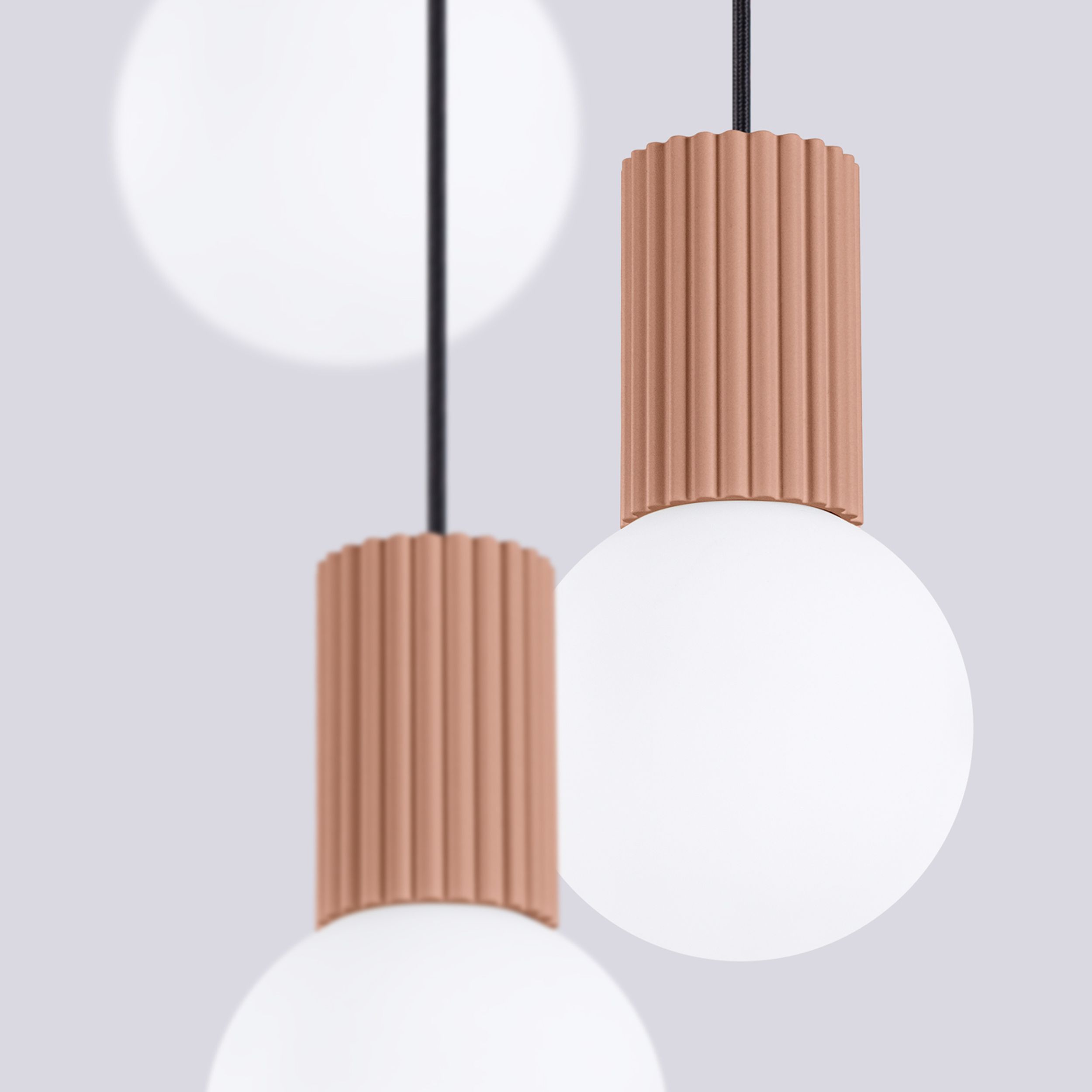 Lampa wisząca Halo 3P mocca
