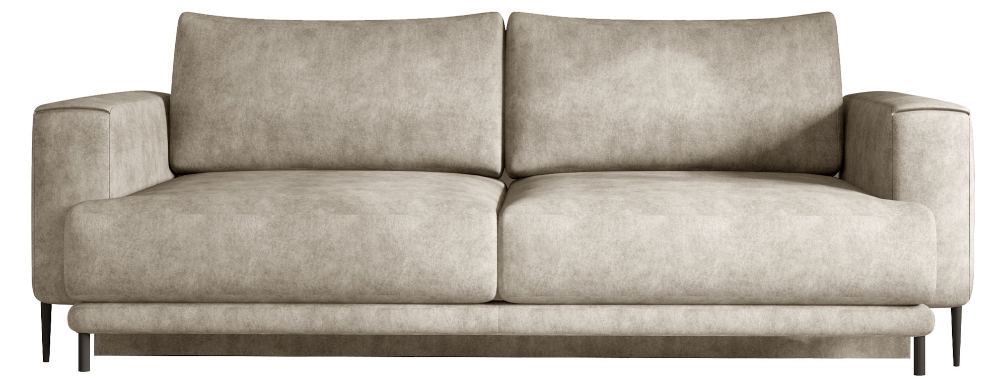 Kanapa rozkładana trzyosobowa Caherse z pojemnikiem beżowa - zdjęcie 1