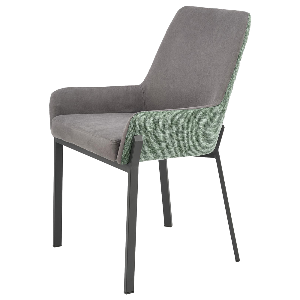 Krzesło tapicerowane Impriver szaro-zielone - zdjęcie 1
