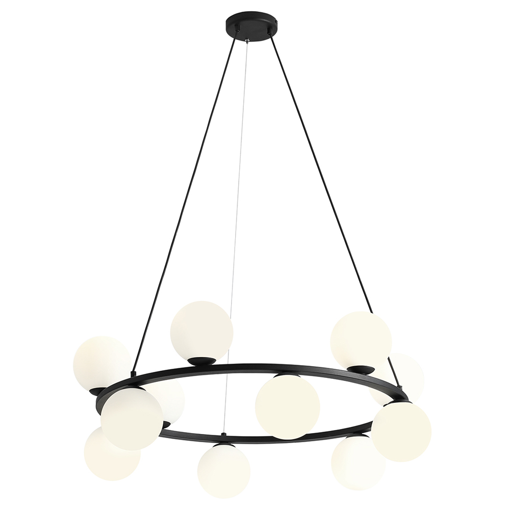 Lampa wisząca Poblada x12 czarna - zdjęcie 1