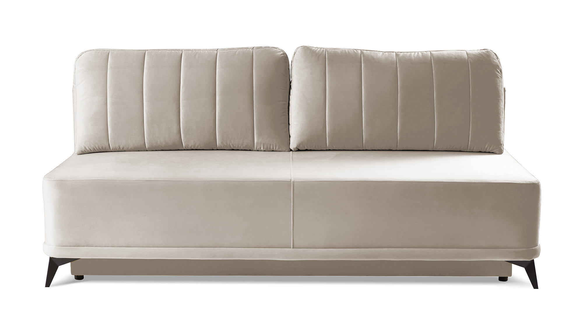 Kanapa rozkładana trzyosobowa Somerled z pojemnikiem beżowa - zdjęcie 1