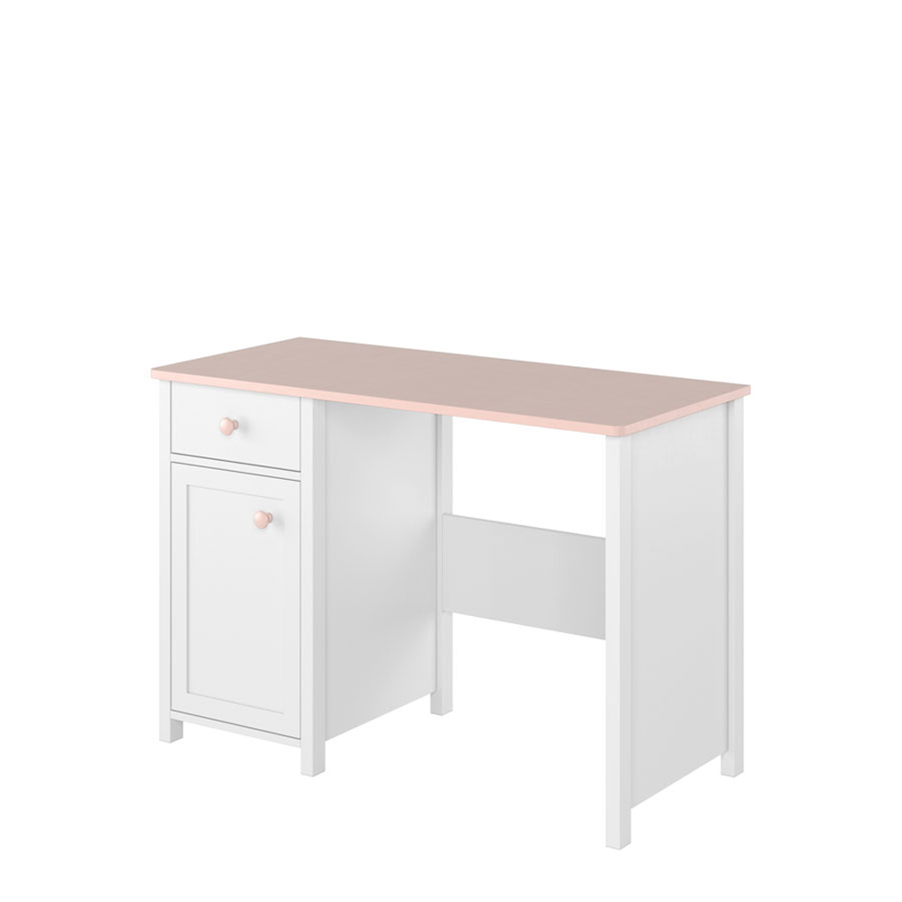 Biurko dziecięce Luna 110x52 cm z zamykanym schowkiem i szufladą - zdjęcie 1