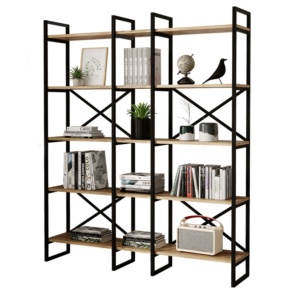 Regał na książki Vigge potrójny czteropoziomowy sosna atlantycka - zdjęcie 1