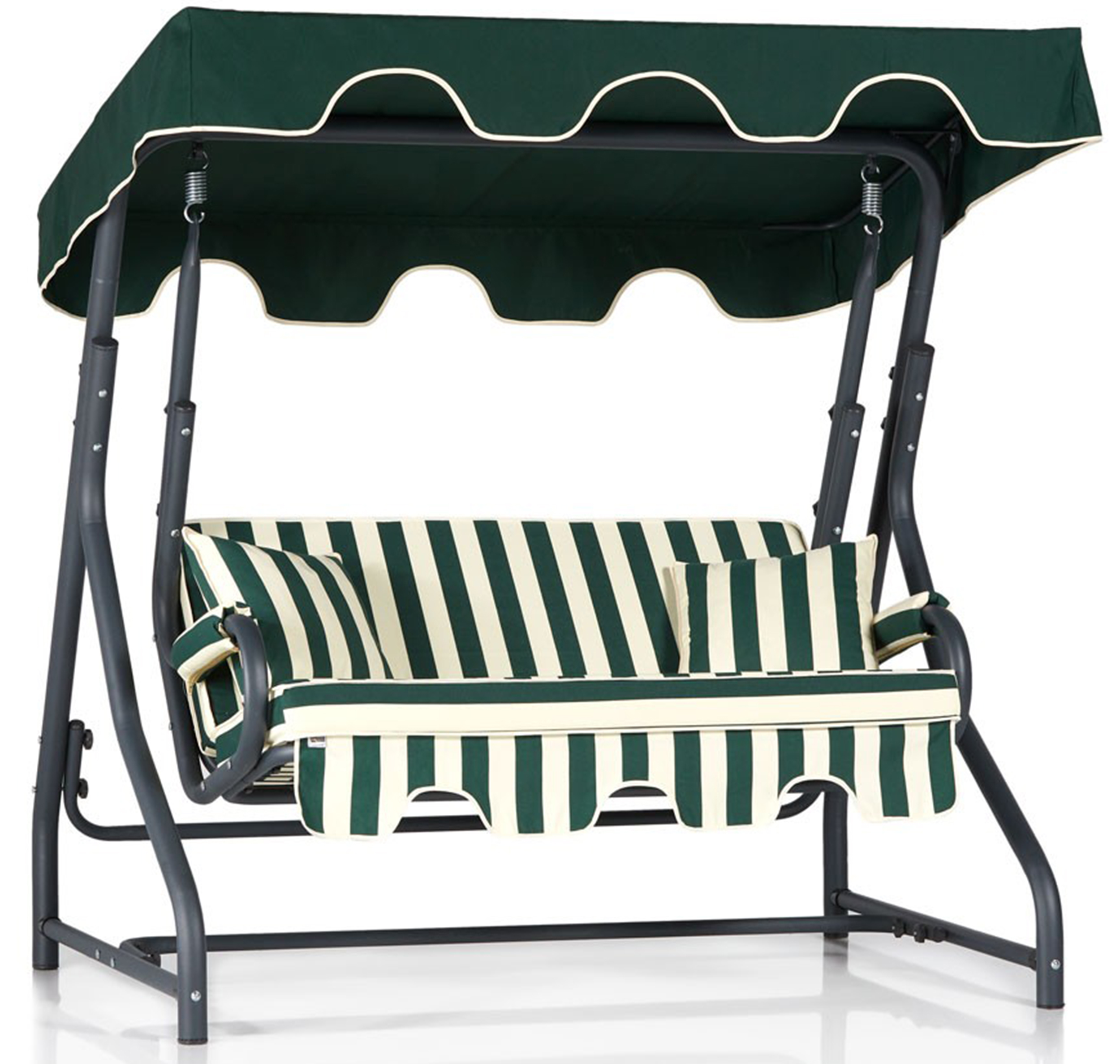 Huśtawka ogrodowa Raclle 170 cm daszek ciemnozielony - zdjęcie 1