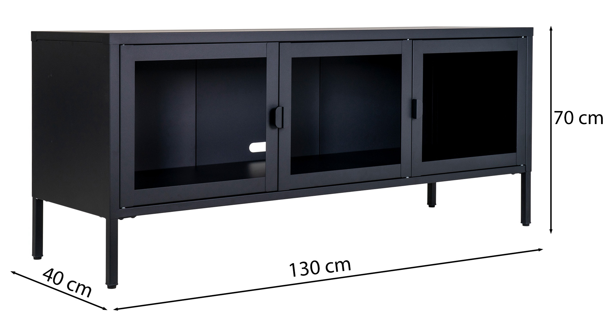 Szafka RTV Centho 130 cm czarna