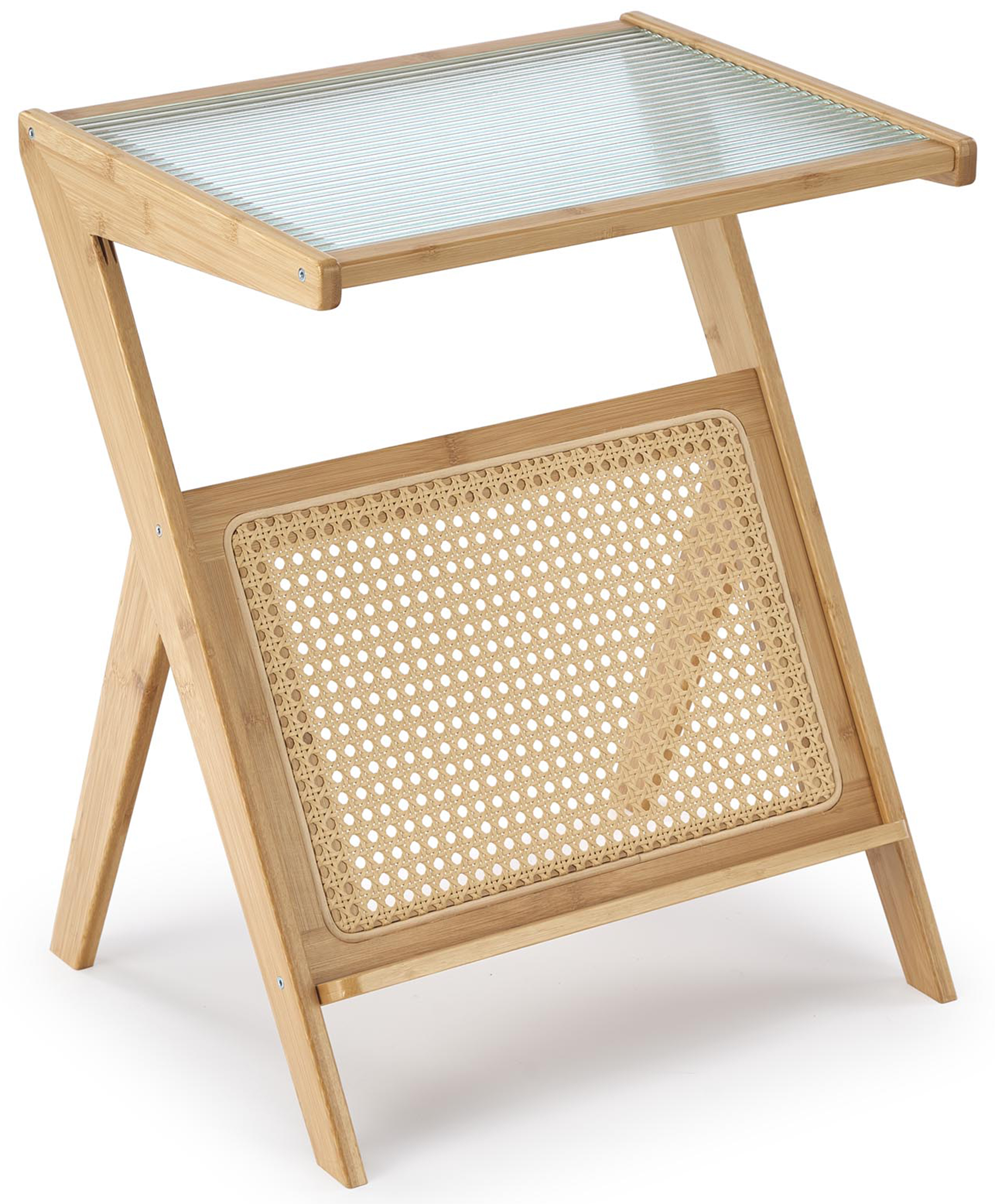 Stolik kawowy Milized szklany blat dąb naturalny - zdjęcie 1