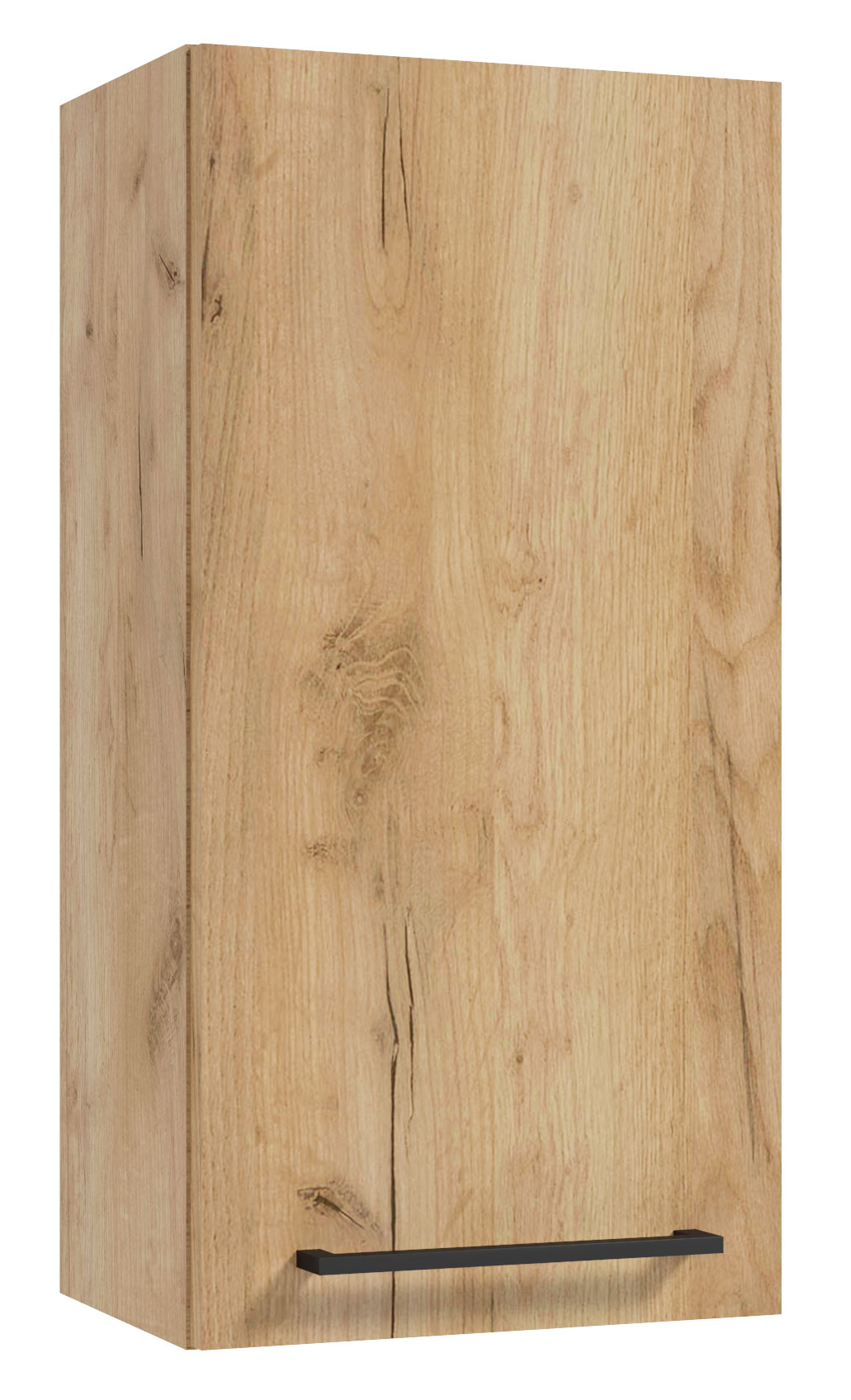 Szafka łazienkowa Modullac 30 cm wisząca dąb craft złoty z czarnym uchwytem - zdjęcie 1