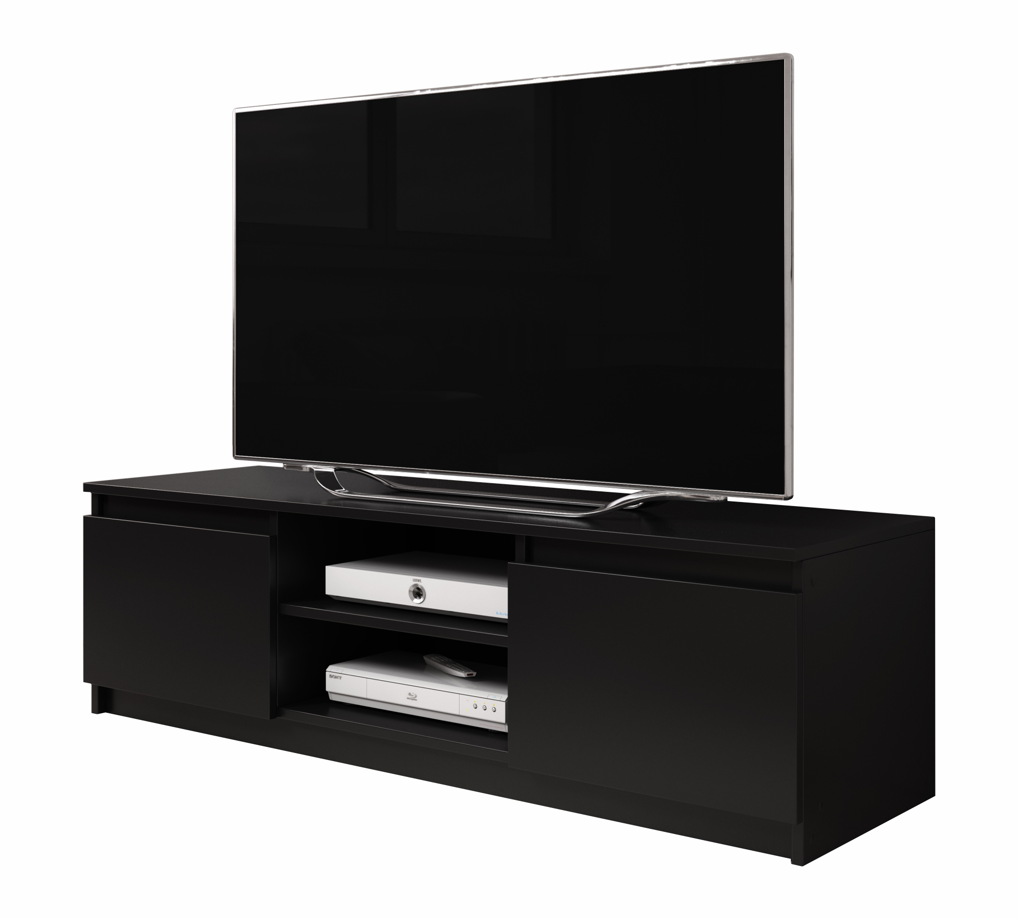 Szafka RTV Permys 120 cm czarny grafit - zdjęcie 1