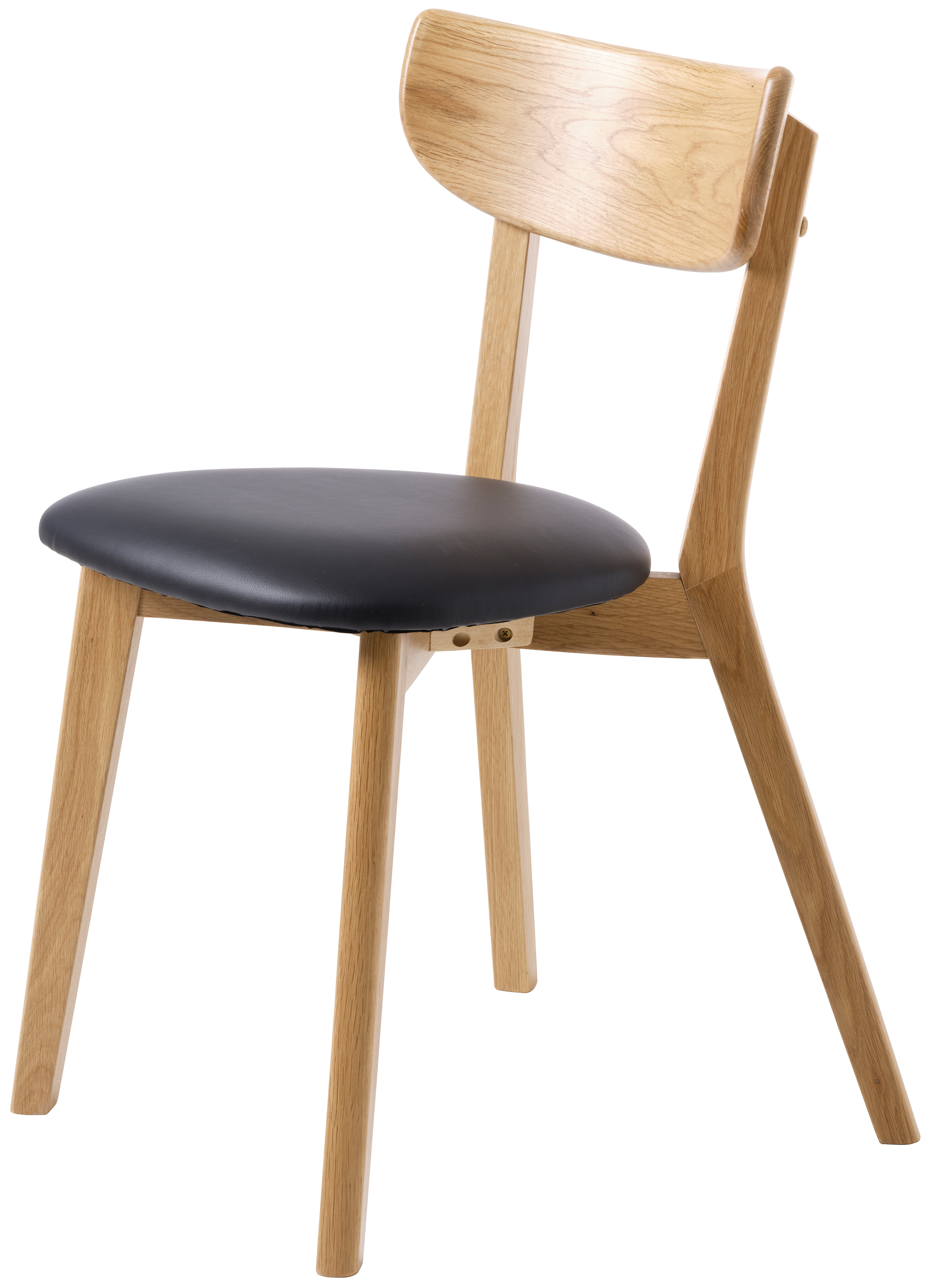 Krzesło drewniane Pedrose naturalny dąb/czarny - zdjęcie 1