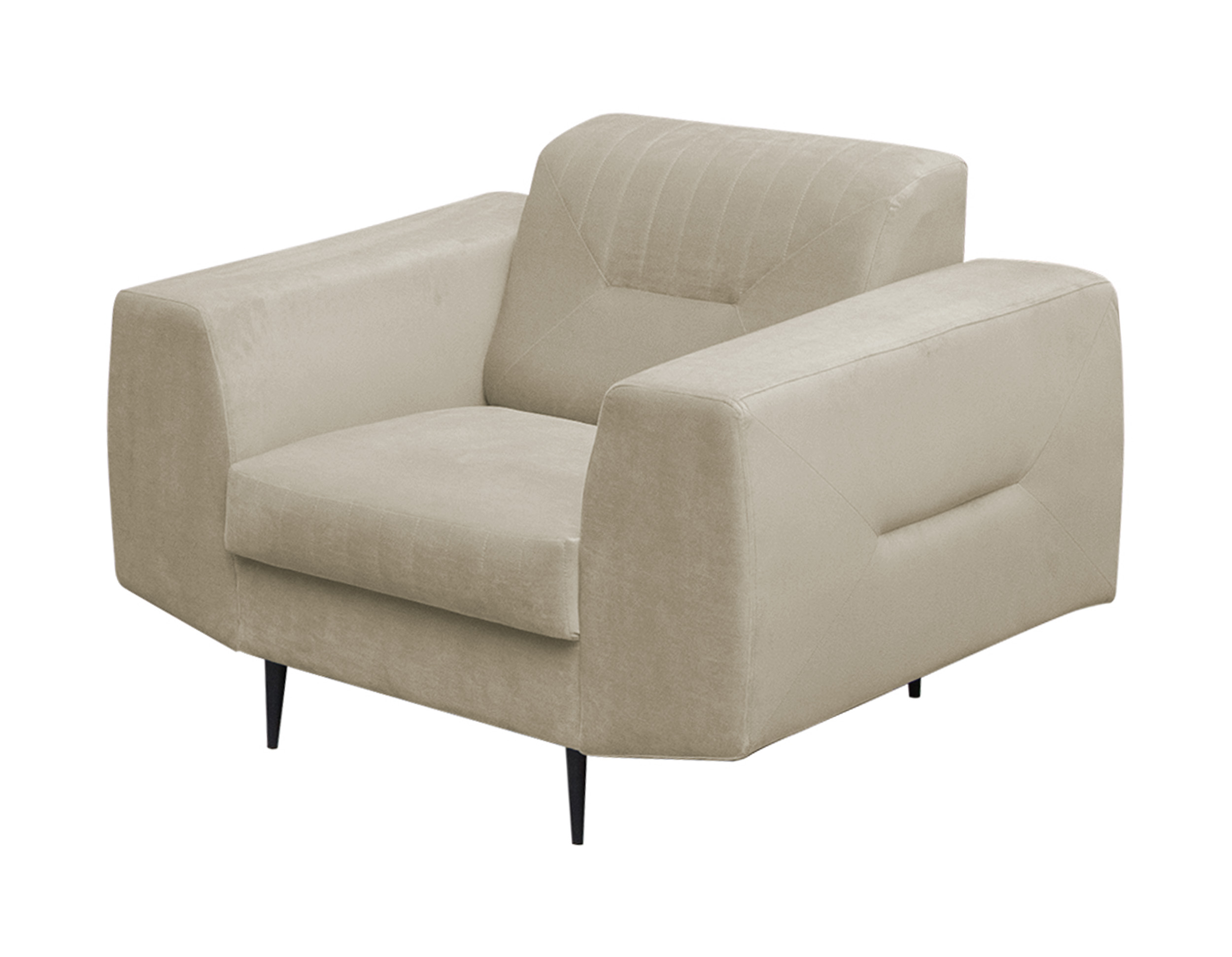 Fotel kubełkowy Carelle beżowy w tkaninie hydrofobowej welur  - zdjęcie 1