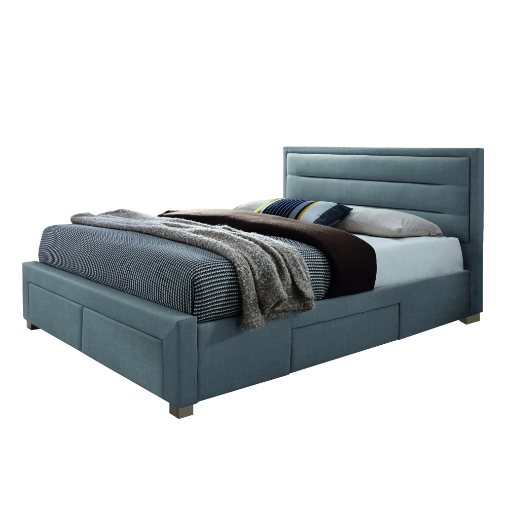 Łóżko tapicerowane Selena z szufladami - zdjęcie 1