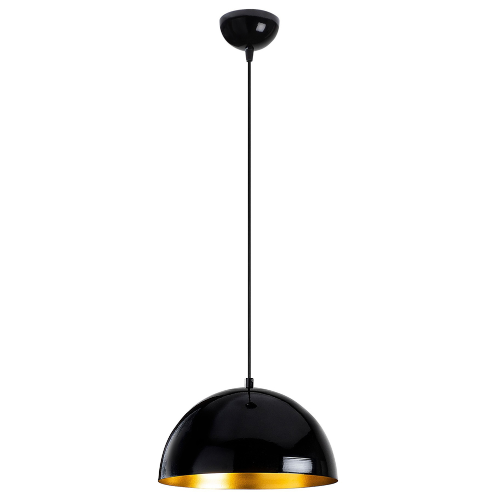 Lampa wisząca Theyro półokrągła średnica 30 cm czarna - zdjęcie 1