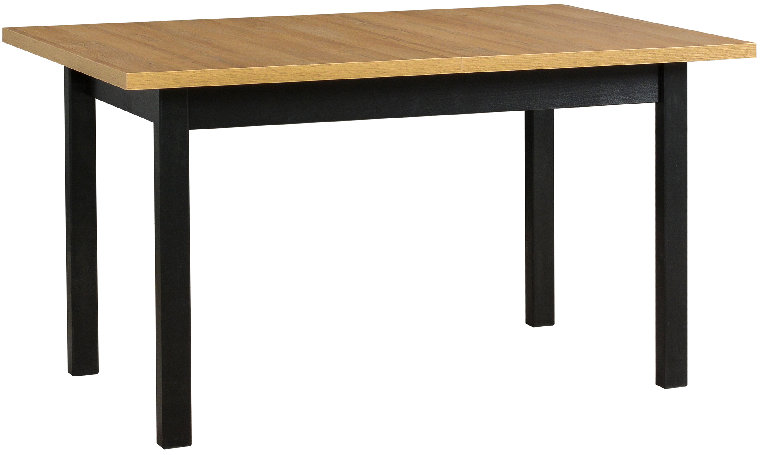 Stół drewniany do jadalni rozkładany Fronally 140-220x80 cm czarny/dąb grandson - zdjęcie 1