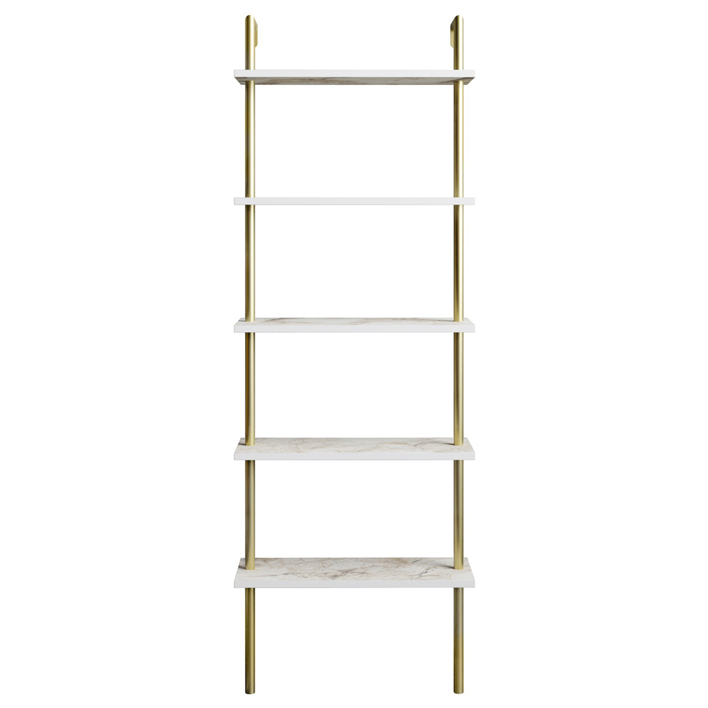 Regał otwarty Sytned biały/złoty - zdjęcie 1