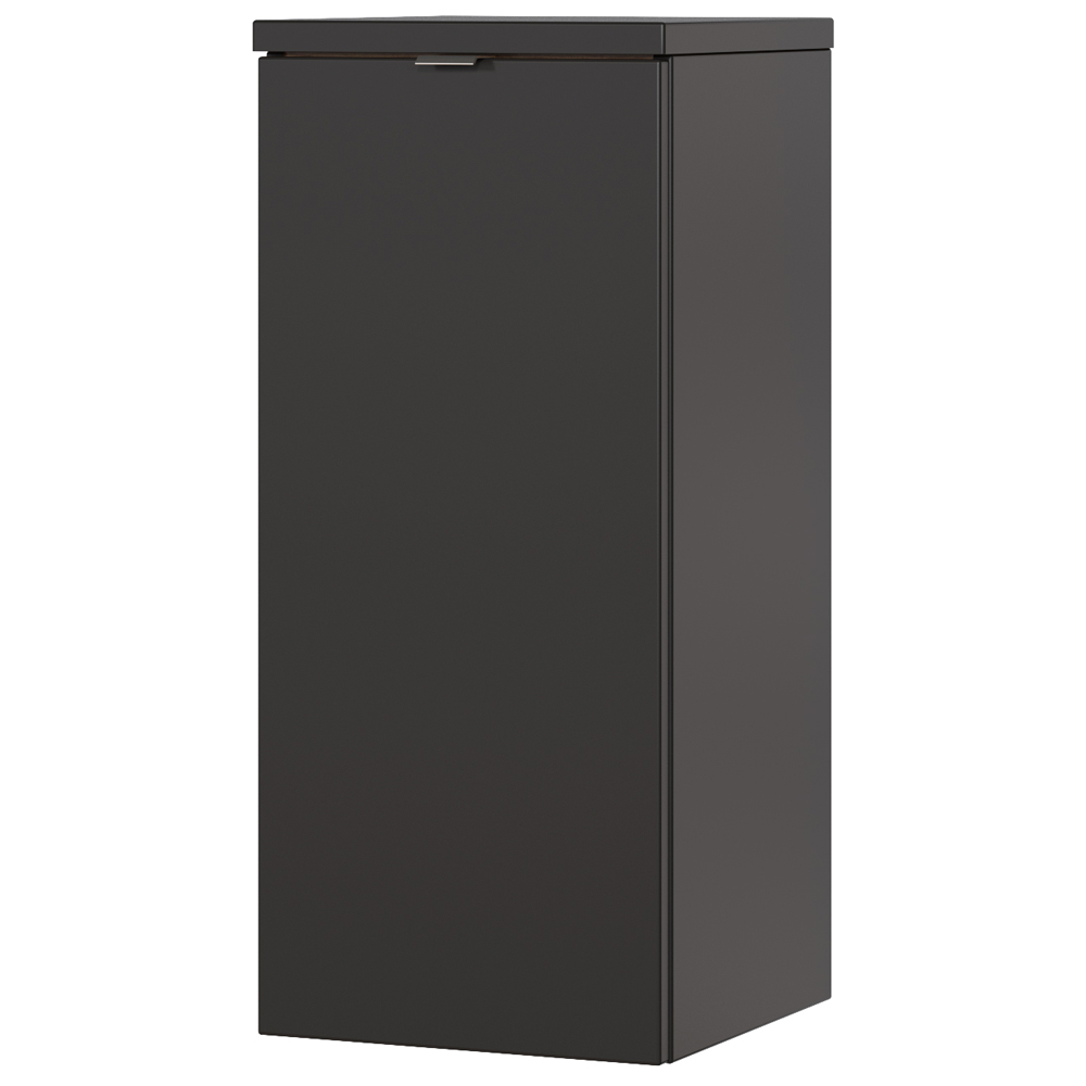 Szafka niska Ursala czarna z koszem - zdjęcie 1