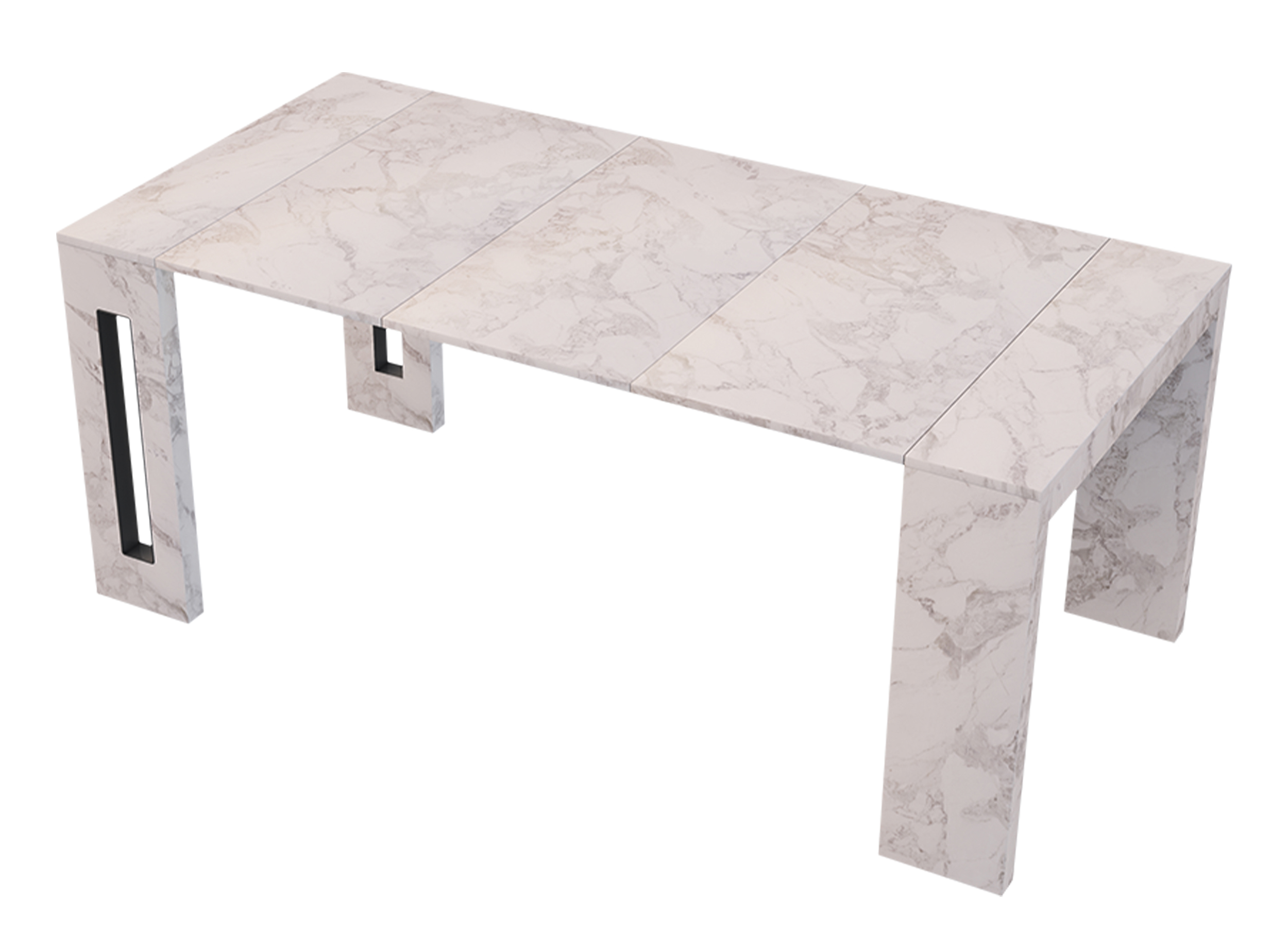 Włoski stół rozkładany Roma 80x45-186 cm Marmur Bianco - zdjęcie 1