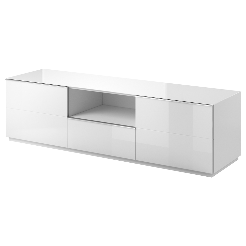 Szafka RTV Monterry 180 cm biała - zdjęcie 1