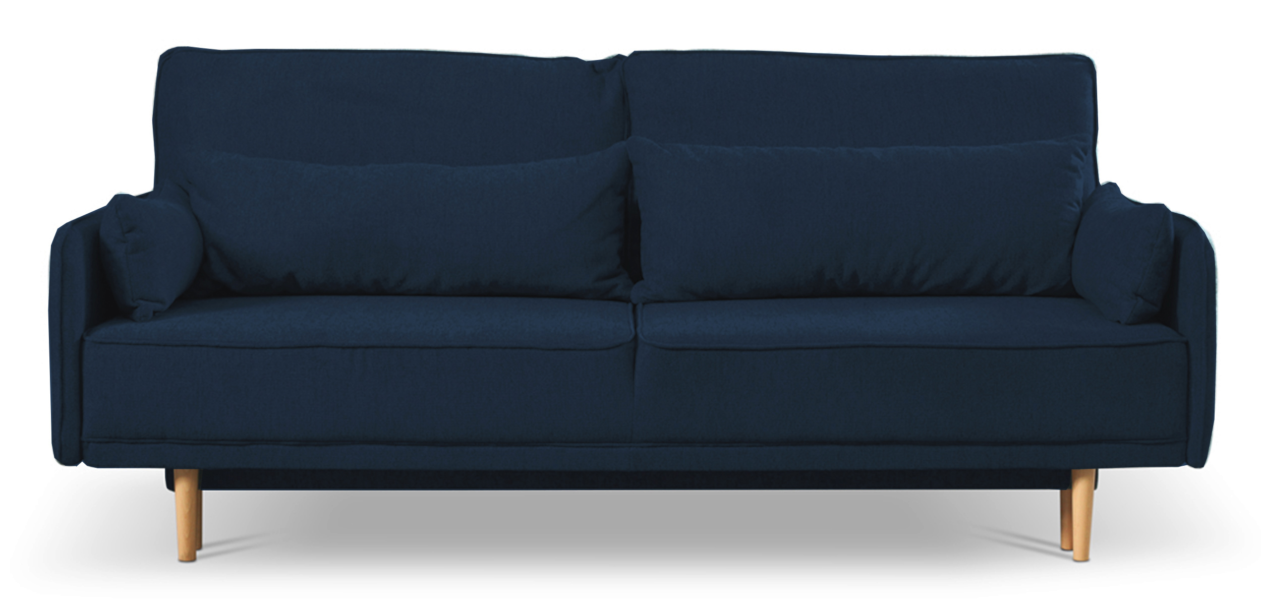 Kanapa rozkładana trzyosobowa Spider granatowa welur hydrofobowy - zdjęcie 1