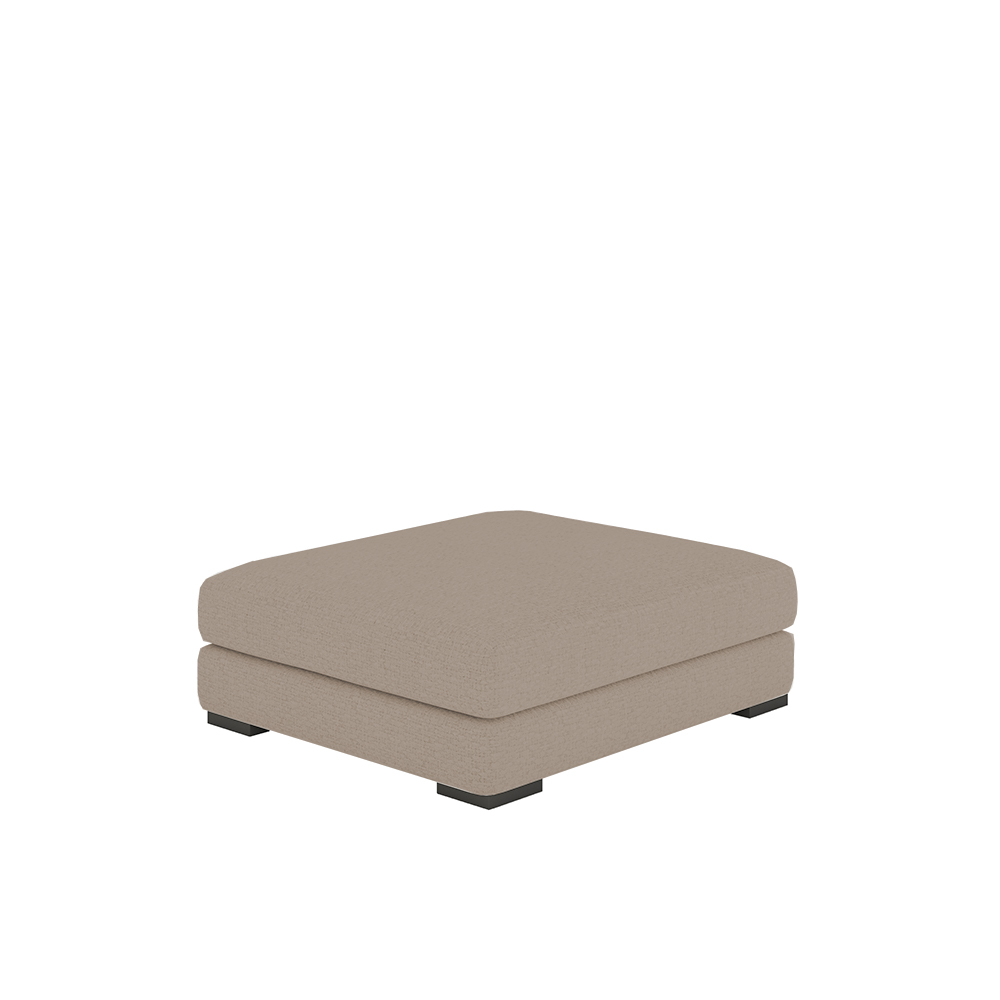 Pufa Mia brązowa w tkaninie łatwoczyszczącej - zdjęcie 1