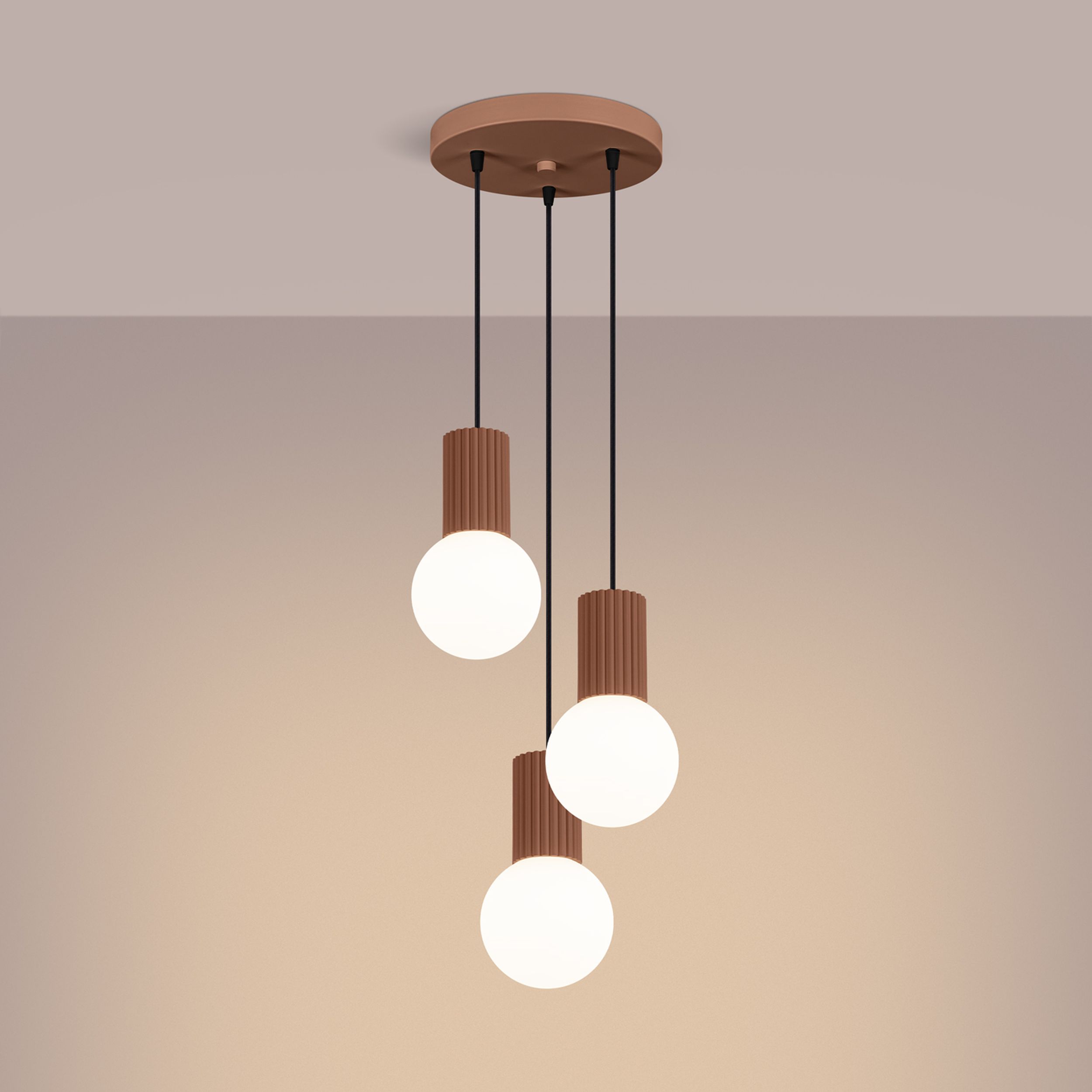 Lampa wisząca Halo 3P mocca