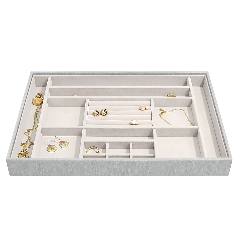 Szkatułka na biżuterię Pebble Supersize Ring & Accessory Layer jasnoszara - zdjęcie 1