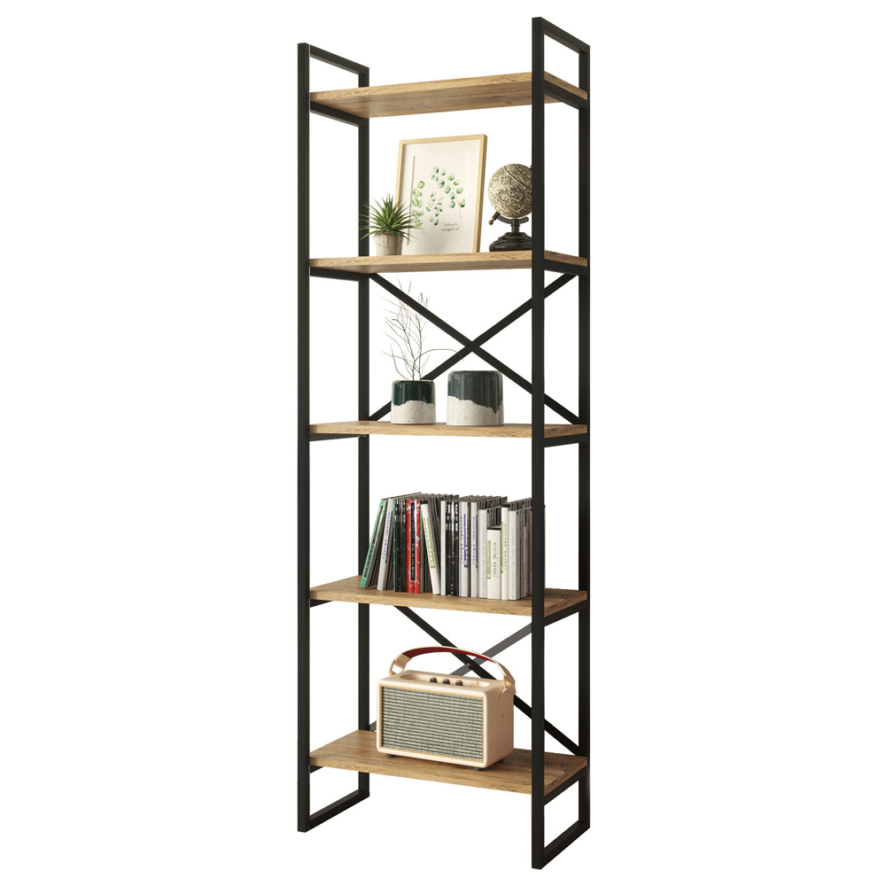 Regał na książki Vigge pięciopoziomowy sosna atlantycka - zdjęcie 1