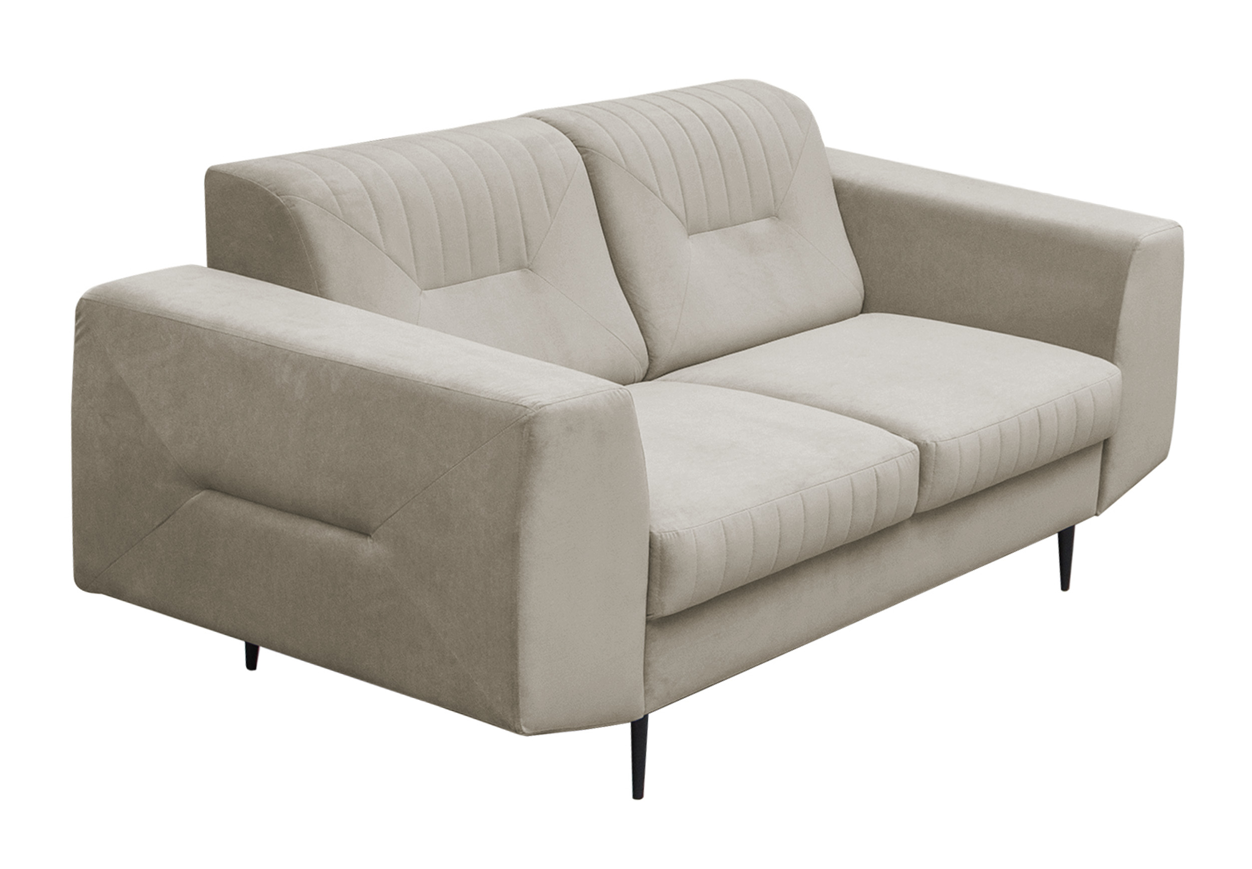 Sofa Carelle beżowa dwuosobowa w tkaninie hydrofobowej welur  - zdjęcie 1