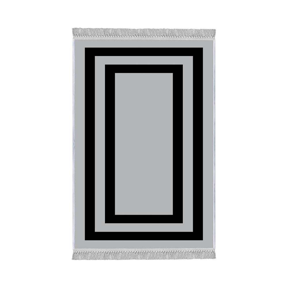 Dywan nowoczesny Vatiged 160x230 czarno-szary - zdjęcie 1