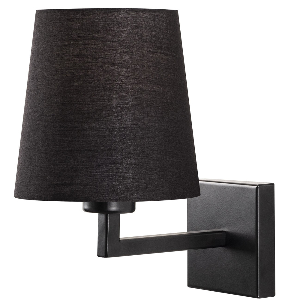 Kinkiet ścienny Gicanna klasyczny średnica 18 cm czarny - zdjęcie 1